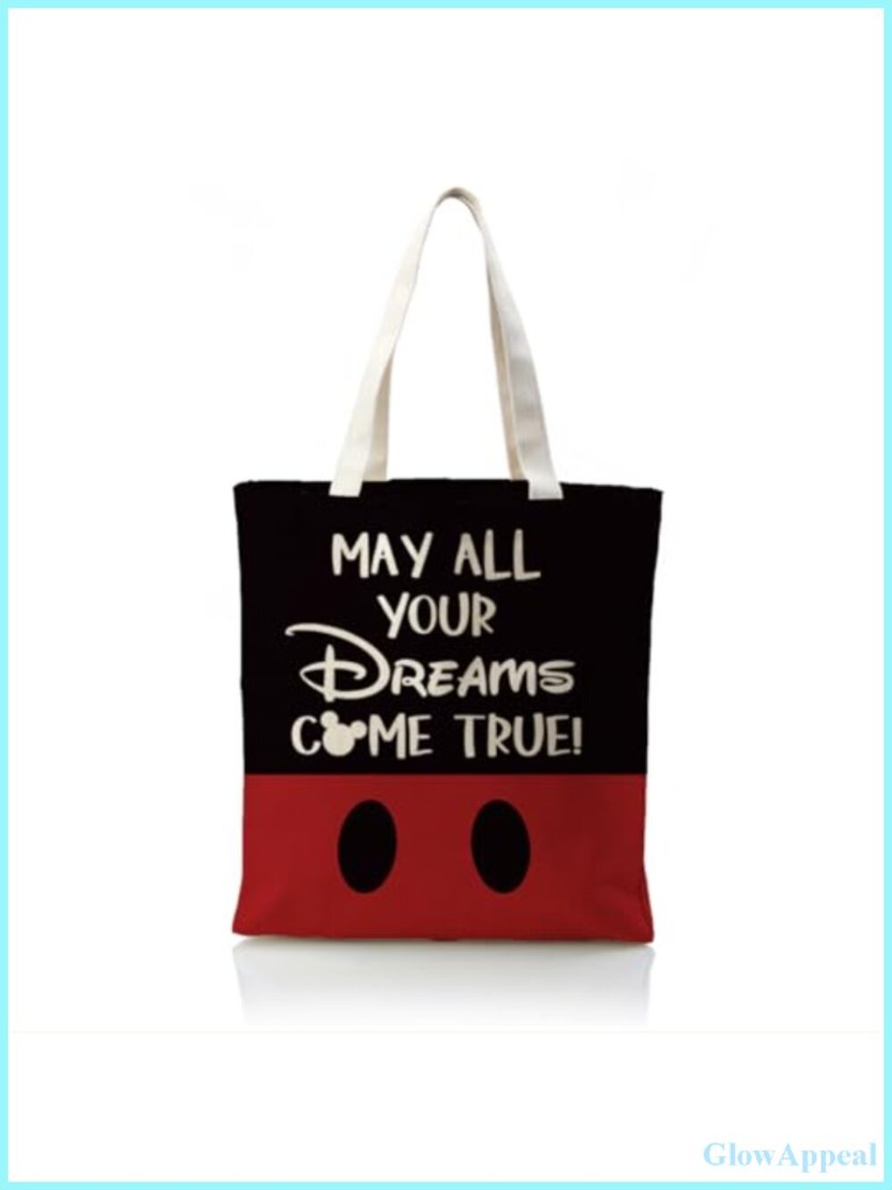 Canvas Tote Bag Reusable Double-Sided Print Shopping Work